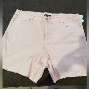 Eloquii Pink Jean Shorts